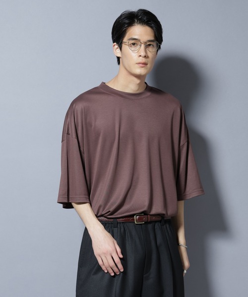 NANO universe(ナノユニバース)の「MIYATA×NANO JAPAN MADE キュプラ混 Tシャツ(Tシャツ/カットソー・メンズ・チャコール/ブラウン・M/L)」の19枚目の写真