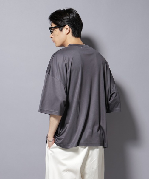 NANO universe(ナノユニバース)の「MIYATA×NANO JAPAN MADE キュプラ混 Tシャツ(Tシャツ/カットソー・メンズ・チャコール/ブラウン・M/L)」の16枚目の写真