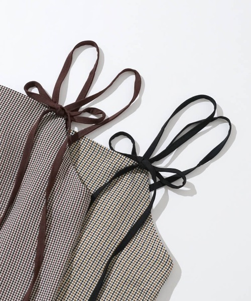 flower(フラワー)の「レイヤードチェックワンピース(ワンピース・レディース・イエロー/ブラウン・FREE)」の19枚目の写真