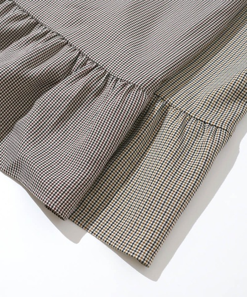 flower(フラワー)の「レイヤードチェックワンピース(ワンピース・レディース・イエロー/ブラウン・FREE)」の20枚目の写真