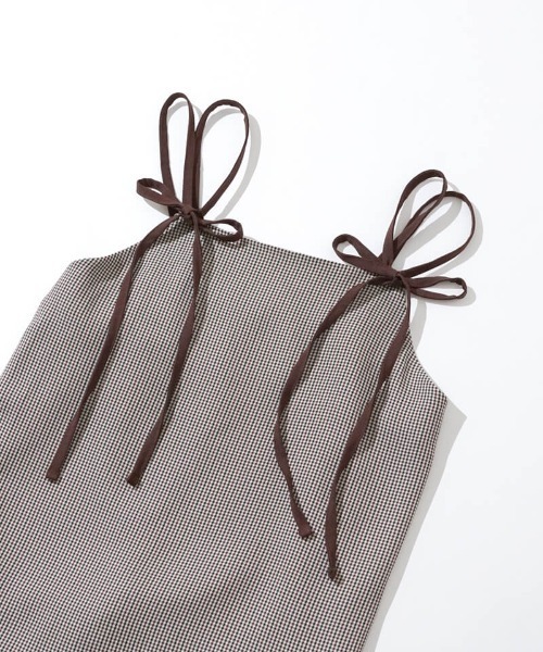 flower(フラワー)の「レイヤードチェックワンピース(ワンピース・レディース・イエロー/ブラウン・FREE)」の22枚目の写真