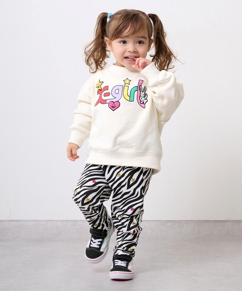 X-girl Stages(エックスガールステージス)の「総柄テーパードレギンス(レギンス/スパッツ・キッズ・オフホワイト/ベージュ・120cm/100cm/110cm/80cm/90cm)」の7枚目の写真