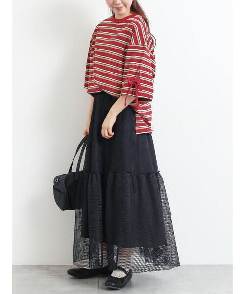 Samansa Mos2（サマンサ モスモス）の「カレッジ刺繍ボストンバッグ（ハンドバッグ・レディース・ベージュ/ブラック・F）」の6枚目の写真