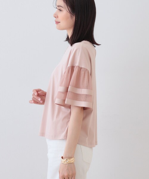 INDIVI（インディヴィ）の「チュールスリーブカットソー（Tシャツ/カットソー・レディース・ホワイト/ピンク/ブラック・05/13/38/15 ）」の17枚目の写真