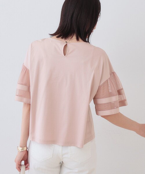 INDIVI（インディヴィ）の「チュールスリーブカットソー（Tシャツ/カットソー・レディース・ホワイト/ピンク/ブラック・05/13/38/15 ）」の18枚目の写真