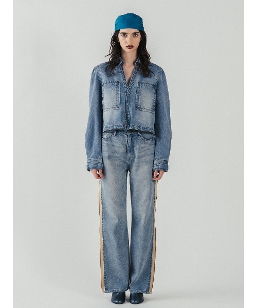 ELCHELE(エルチェレ)の「ZIP OPEN E01 DENIM(デニムパンツ・レディース・インディゴブルー・24/25/26)」の2枚目の写真