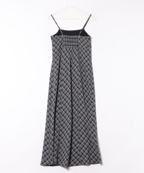 バイアスチェックドレープキャミワンピース（ワンピース