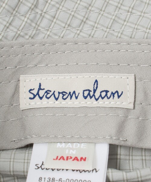 Steven Alan（スティーブンアラン）の「＜Steven Alan＞ 60 コンパクトヤーン チェック バケット ハット（ハット・メンズ・グレー系/ネイビー・FREE）」の8枚目の写真