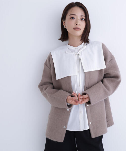 NATURAL BEAUTY BASIC（ナチュラルビューティーベーシック）の「◇ＦＯＸ接結コーディガン（カーディガン/ボレロ・レディース・ブラウン/ライトグリーン/オフホワイト・FREE）」の16枚目の写真