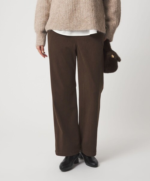 green label relaxing（グリーンレーベルリラクシング）の「［size SHORTあり］オルマイ コール ジャージー パンツ マシンウォッシャブル ストレッチ（その他パンツ・レディース・オフホワイト/ライトブルー/ブラック/モカ/ブラウン系・40/38/36/SHORT）」の5枚目の写真