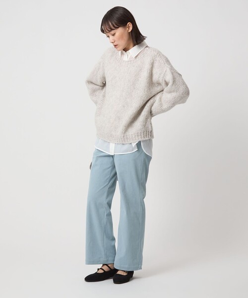 green label relaxing（グリーンレーベルリラクシング）の「［size SHORTあり］オルマイ コール ジャージー パンツ マシンウォッシャブル ストレッチ（その他パンツ・レディース・オフホワイト/ライトブルー/ブラック/モカ/ブラウン系・40/38/36/SHORT）」の17枚目の写真