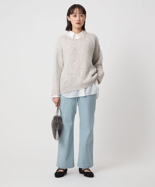 green label relaxing（グリーンレーベルリラクシング）の「［size SHORTあり］オルマイ コール ジャージー パンツ マシンウォッシャブル ストレッチ（その他パンツ・レディース・オフホワイト/ライトブルー/ブラック/モカ/ブラウン系・40/38/36/SHORT）」の18枚目の写真