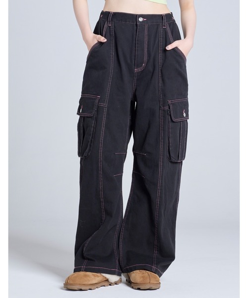 Little sunny bite(リトルサニーバイト)の「cargo pants(カーゴパンツ・レディース・ブラック/ベージュ/グレー・SMALL/MEDIUM)」の2枚目の写真