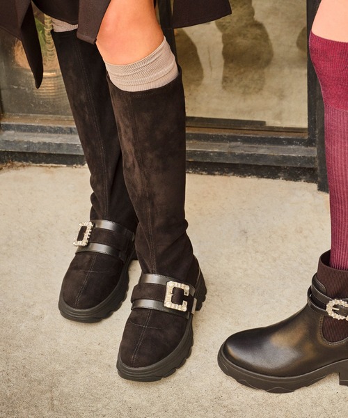 +diana 【軽量】厚底ストレッチロングブーツ23.5cm 美品 軽量】厚底ストレッチロングブーツ（ブーツ）｜+diana（プラスダイアナ