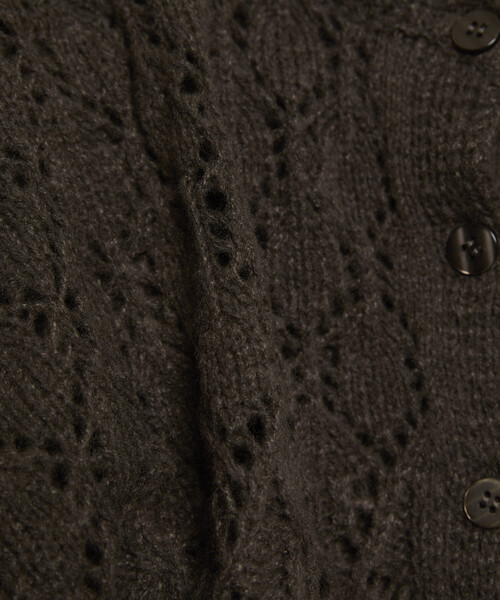 PUBLUX（パブリュクス）の「PUBLUX/パブリュクス パッチワーク 切替 カーディガン　限定展開（カーディガン/ボレロ・レディース・ブラウン/オフホワイト/グレー・ﾌﾘ-）」の13枚目の写真