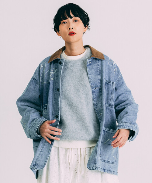 セール】Freada/フリーダ チェーンステッチ デニム カバーオール