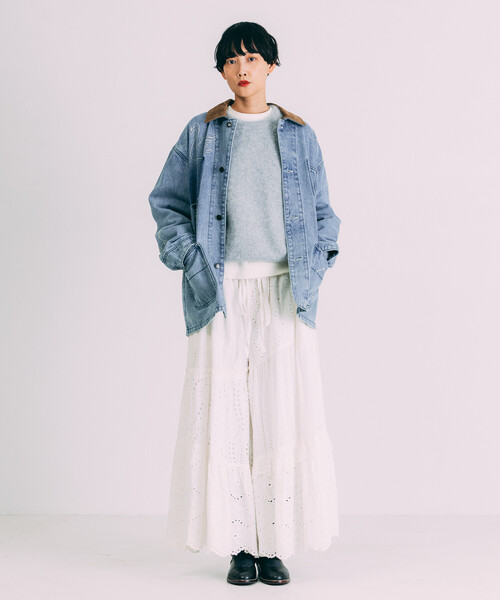 セール】Freada/フリーダ チェーンステッチ デニム カバーオール