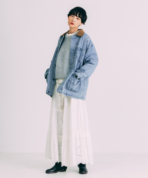 セール】Freada/フリーダ チェーンステッチ デニム カバーオール