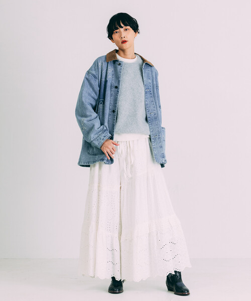 セール】Freada/フリーダ チェーンステッチ デニム カバーオール