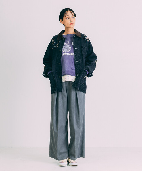 セール】Freada/フリーダ チェーンステッチ デニム カバーオール