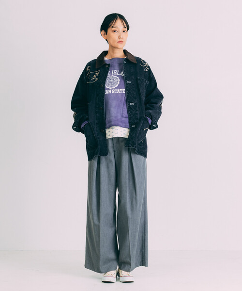 Freada✳︎デニムジャケット Freada デニムジャケット gジャン Freada/フリーダ チェーンステッチ