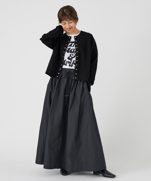 追加》ダブルフェイススナップカーディガン（カーディガン/ボレロ