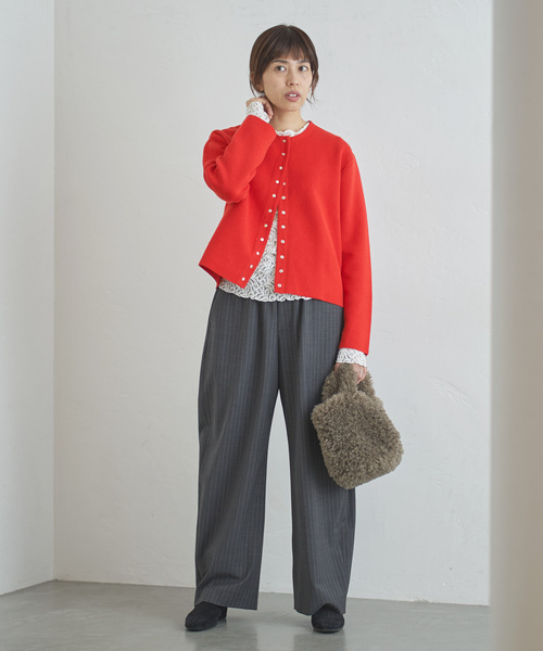 追加》ダブルフェイススナップカーディガン（カーディガン/ボレロ