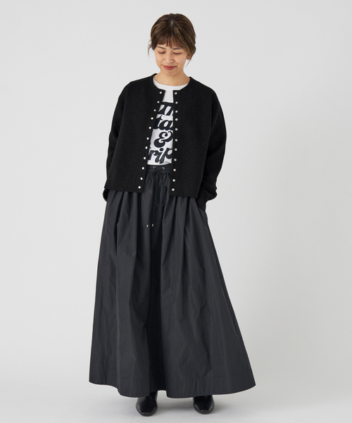 追加》ダブルフェイススナップカーディガン（カーディガン/ボレロ