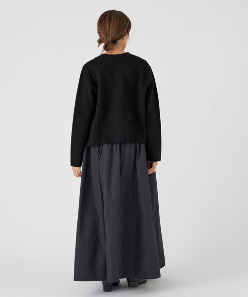 追加》ダブルフェイススナップカーディガン（カーディガン/ボレロ