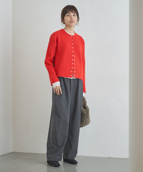 追加》ダブルフェイススナップカーディガン（カーディガン/ボレロ