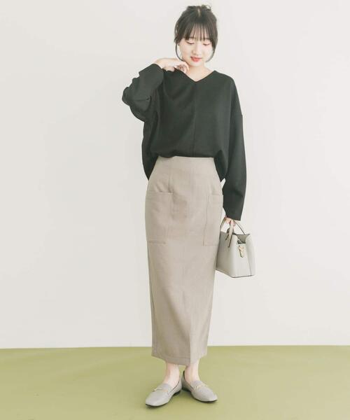 ITEMS URBANRESEARCH(アイテムズ アーバンリサーチ)の「パイルポンチポケットタイトスカート(スカート・レディース・モカ/スミクロ/レッド系その他・FREE)」の10枚目の写真
