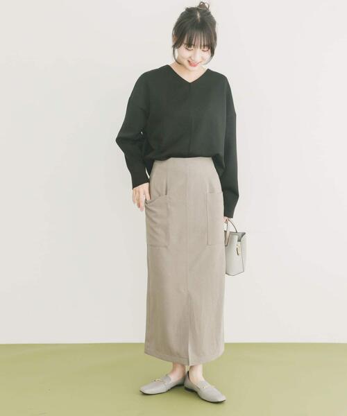 ITEMS URBANRESEARCH(アイテムズ アーバンリサーチ)の「パイルポンチポケットタイトスカート(スカート・レディース・モカ/スミクロ/レッド系その他・FREE)」の11枚目の写真