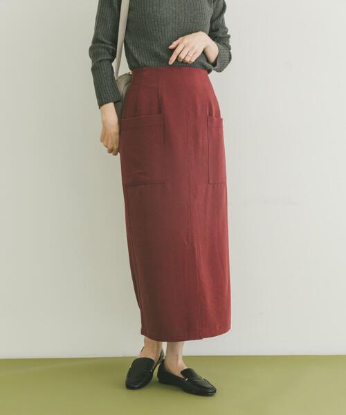 ITEMS URBANRESEARCH（アイテムズ アーバンリサーチ）の「パイルポンチポケットタイトスカート（スカート・レディース・モカ/スミクロ/レッド系その他・FREE）」の14枚目の写真