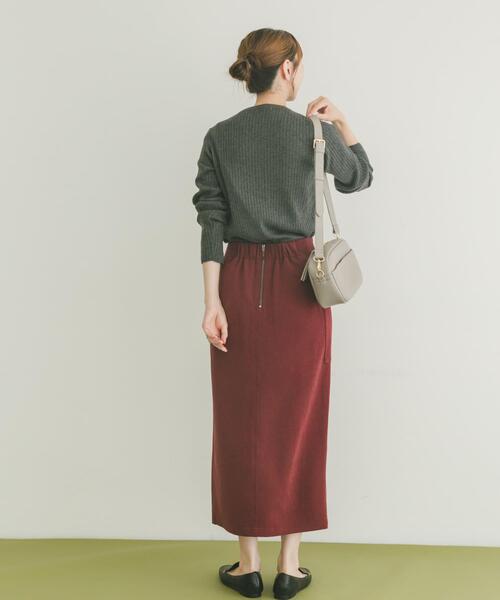 ITEMS URBANRESEARCH（アイテムズ アーバンリサーチ）の「パイルポンチポケットタイトスカート（スカート・レディース・モカ/スミクロ/レッド系その他・FREE）」の11枚目の写真