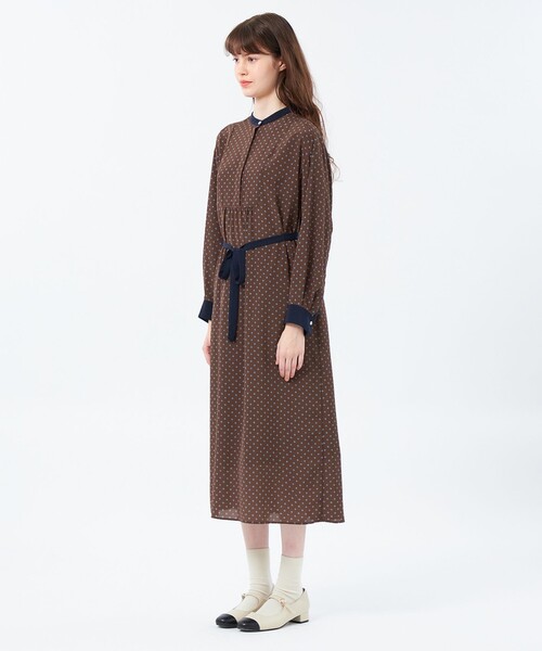 MACKINTOSH PHILOSOPHY(マッキントッシュ フィロソフィー)の「ファインパターンドットワンピース(ワンピース・レディース・ダークネイビー・36/38)」の5枚目の写真