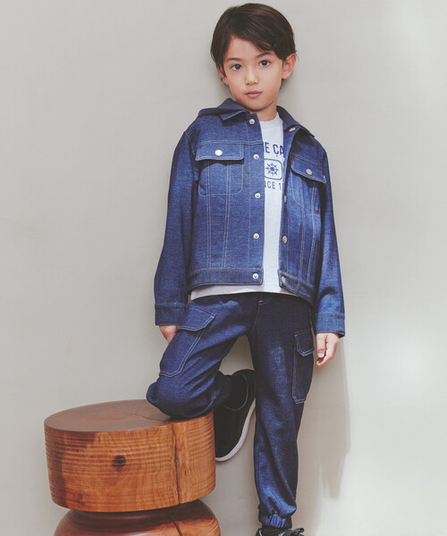 COMME CA ISM(コムサイズム)の「デニムライクストレッチ フード付き ブルゾン(ブルゾン・キッズ・ネイビー・100cm/110cm/150cm/140cm/130cm/120cm)」の15枚目の写真