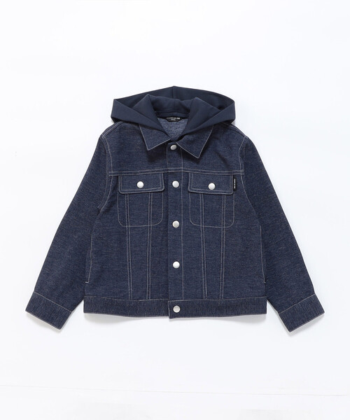 COMME CA ISM(コムサイズム)の「デニムライクストレッチ フード付き ブルゾン(ブルゾン・キッズ・ネイビー・100cm/110cm/150cm/140cm/130cm/120cm)」の17枚目の写真