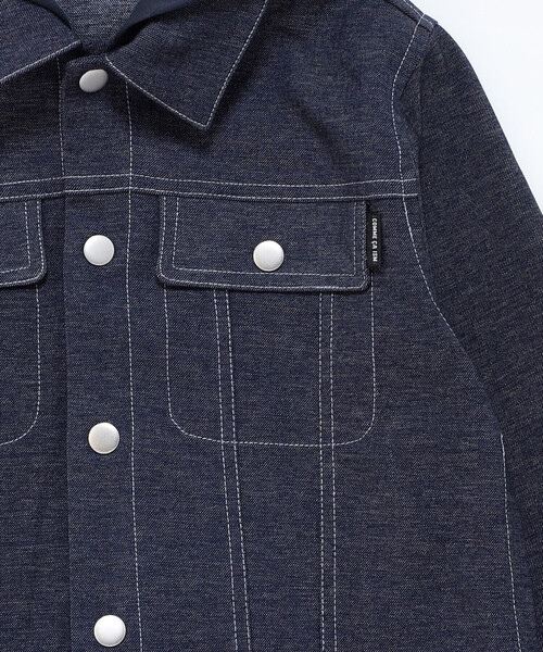 COMME CA ISM(コムサイズム)の「デニムライクストレッチ フード付き ブルゾン(ブルゾン・キッズ・ネイビー・100cm/110cm/150cm/140cm/130cm/120cm)」の6枚目の写真