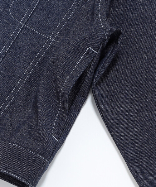 COMME CA ISM(コムサイズム)の「デニムライクストレッチ フード付き ブルゾン(ブルゾン・キッズ・ネイビー・100cm/110cm/150cm/140cm/130cm/120cm)」の7枚目の写真