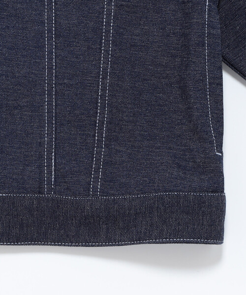 COMME CA ISM(コムサイズム)の「デニムライクストレッチ フード付き ブルゾン(ブルゾン・キッズ・ネイビー・100cm/110cm/150cm/140cm/130cm/120cm)」の8枚目の写真