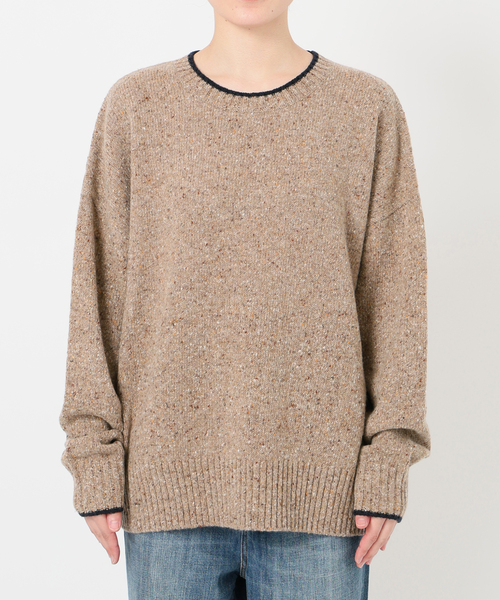 Spick & Span(スピックアンドスパン)の「《WEB限定 / 追加2》ロゴインターシャニット(ニット/セーター・レディース・ピンク/ネイビー/ウッド/モカ・FREE)」の15枚目の写真