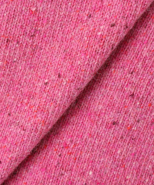 【タグ付試着のみ】2024 スピックアンドスパン　ロゴインターシャニット　ピンク スピック＆スパン Spick & Span 《WEB限定追加予約2》ロゴ