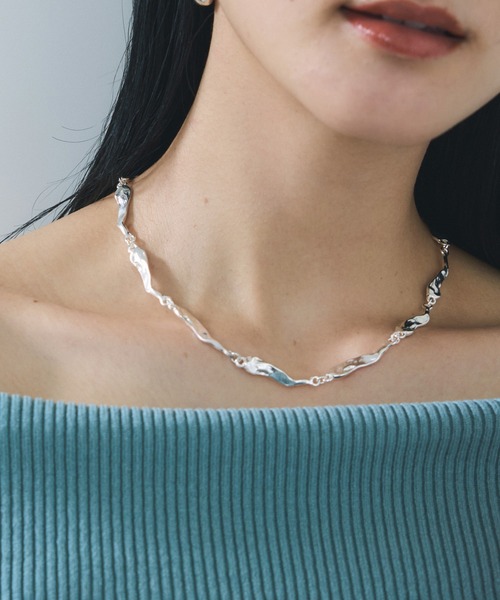 VIS(ビス)の「ニュアンスメタルパーツネックレス(ネックレス・レディース・シルバー/ゴールド・FREE)」の1枚目の写真