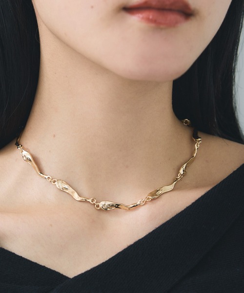 VIS(ビス)の「ニュアンスメタルパーツネックレス(ネックレス・レディース・シルバー/ゴールド・FREE)」の10枚目の写真