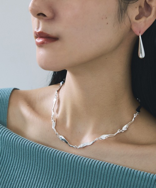 VIS(ビス)の「ニュアンスメタルパーツネックレス(ネックレス・レディース・シルバー/ゴールド・FREE)」の8枚目の写真