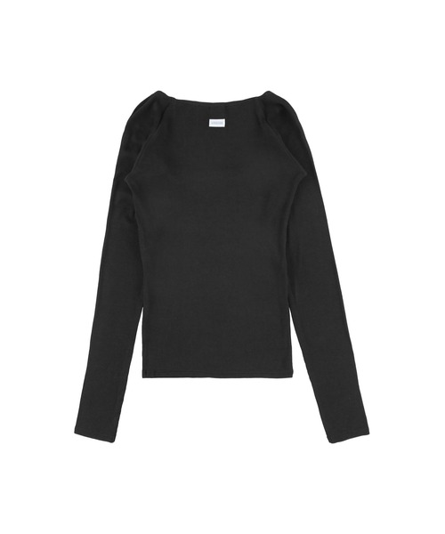 ALEXIA STAM（アリシアスタン）の「Wellness Square Neck Rib Top /スクエアネックリブトップ（Tシャツ/カットソー・レディース・ブラウン/ブラック/グレー・S/M）」の20枚目の写真