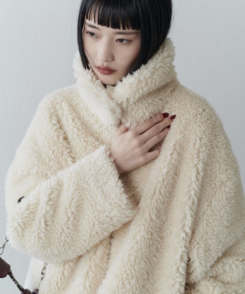 COCODEAL 新品タグ付き ファーボアブルゾン ライトブルー S 今季 COCO