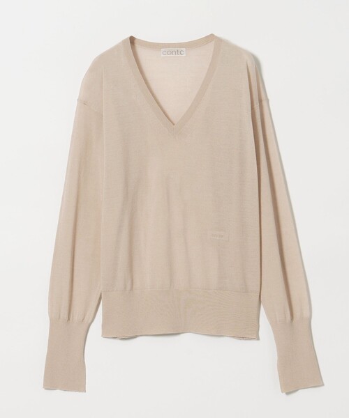 セール】＜conte＞シアー Vネックニット（ニット/セーター）｜conte