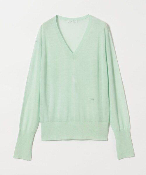 コンテシアーＶネックニット新品未使用 conte＞シアー Vネックニット（ニット/セーター）｜conte