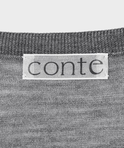 conte（コンテ）の「＜conte＞シアー Vネックニット（ニット/セーター・レディース・ネイビー/ライム/グレー系/ベージュ・FREE）」の15枚目の写真